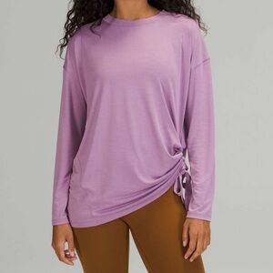Lululemon Side Cinch Long Sleeve Crew - Wisteria Purple Top